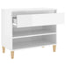 Shoe Cabinet Glossy Look White 70x36x60 Cm Engineered Wood