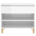 Shoe Cabinet Glossy Look White 70x36x60 Cm Engineered Wood