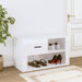 Shoe Cabinet Glossy Look White 80x35x45 Cm Engineered Wood