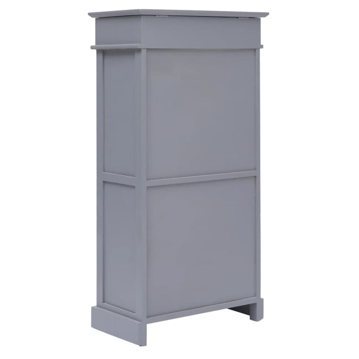 Shoe Cabinet Grey 50x28x98 Cm Paulownia Wood Xnabkb