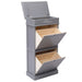 Shoe Cabinet Grey 50x28x98 Cm Paulownia Wood Xnabkb