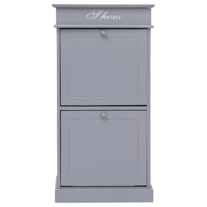 Shoe Cabinet Grey 50x28x98 Cm Paulownia Wood Xnabkb
