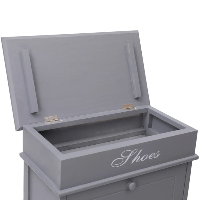 Shoe Cabinet Grey 50x28x98 Cm Paulownia Wood Xnabkb