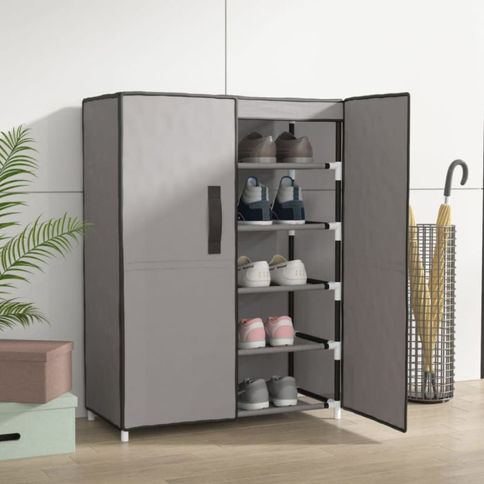 Shoe Cabinet Grey 60x28x90 Cm Fabric Ttixlx