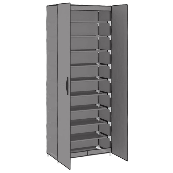 Shoe Cabinet Grey 60x30x166 Cm Fabric Ttixpk