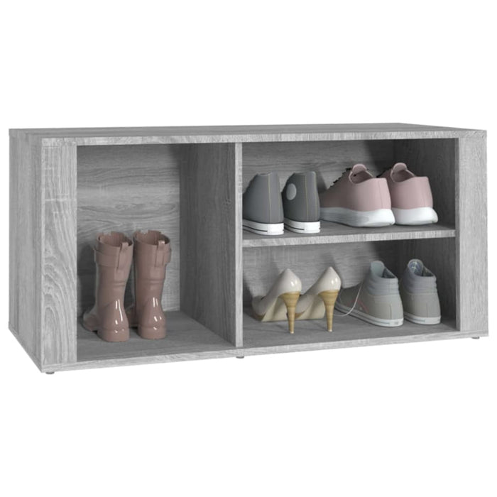 Shoe Cabinet Grey Sonoma 100x35x45 Cm Engineered Wood Nolkxl