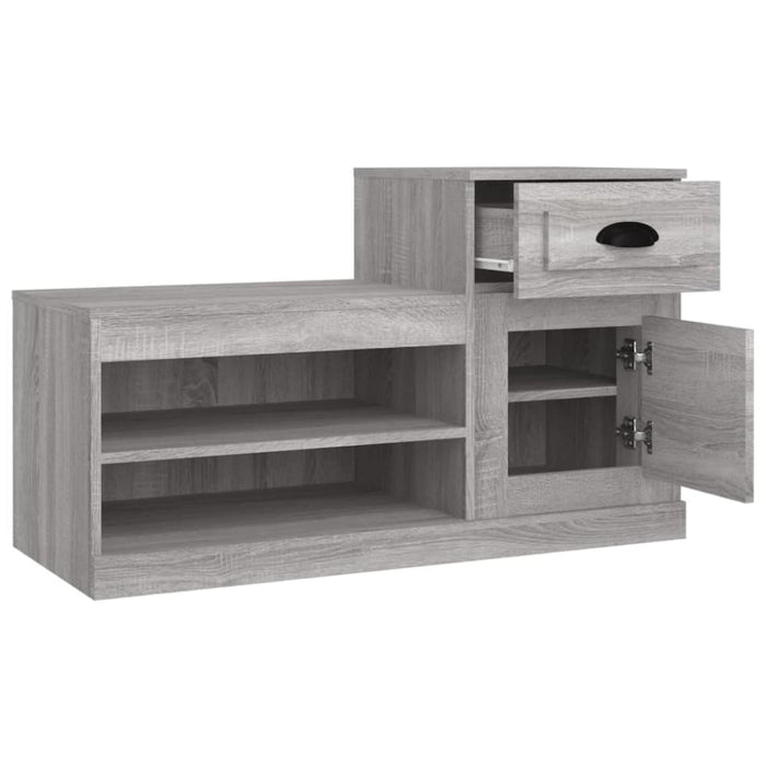 Shoe Cabinet Grey Sonoma 100x42x60 Cm Engineered Wood Nolaxx