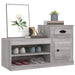 Shoe Cabinet Grey Sonoma 100x42x60 Cm Engineered Wood Nolaxx