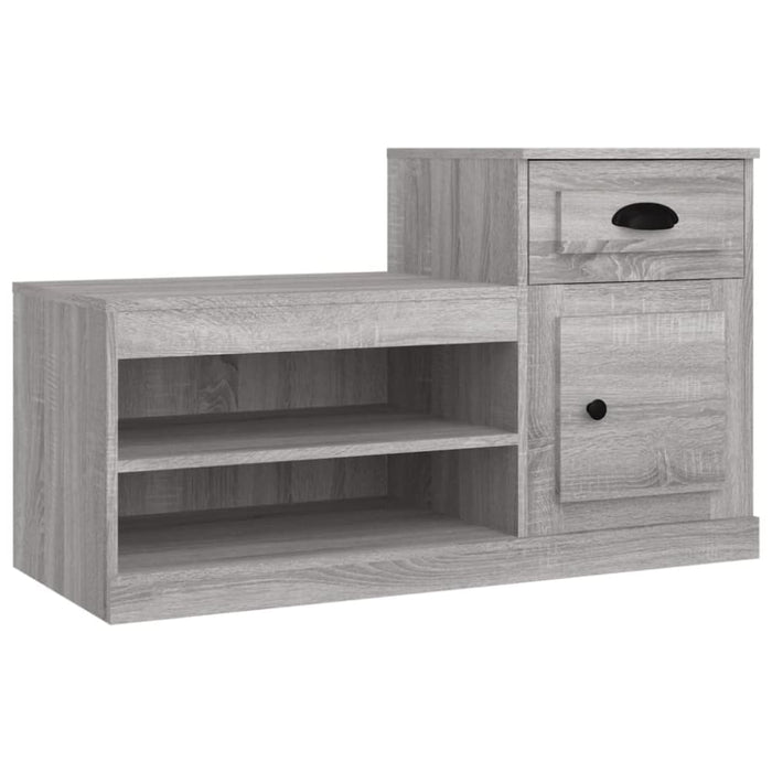 Shoe Cabinet Grey Sonoma 100x42x60 Cm Engineered Wood Nolaxx