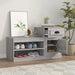 Shoe Cabinet Grey Sonoma 100x42x60 Cm Engineered Wood Nolaxx