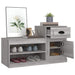 Shoe Cabinet Grey Sonoma 100x42x60 Cm Engineered Wood Nolaxx