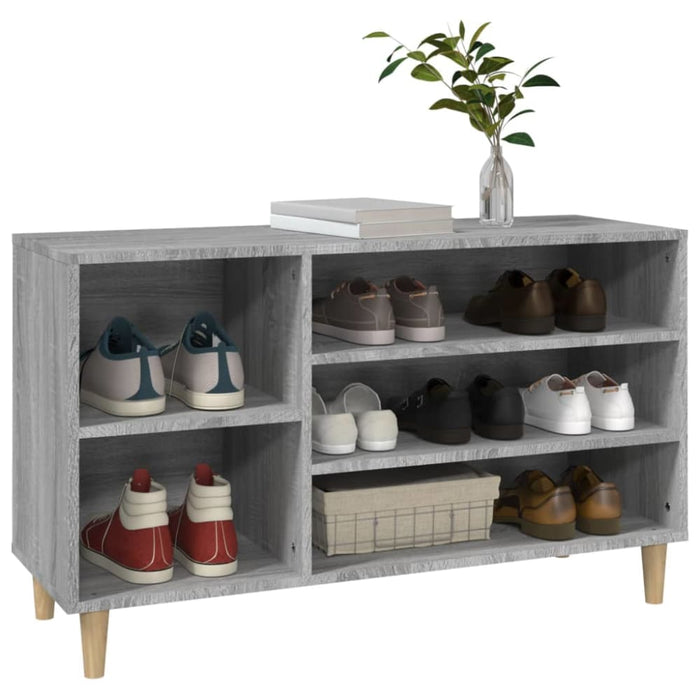 Shoe Cabinet Grey Sonoma 102x36x60 Cm Engineered Wood Nokial