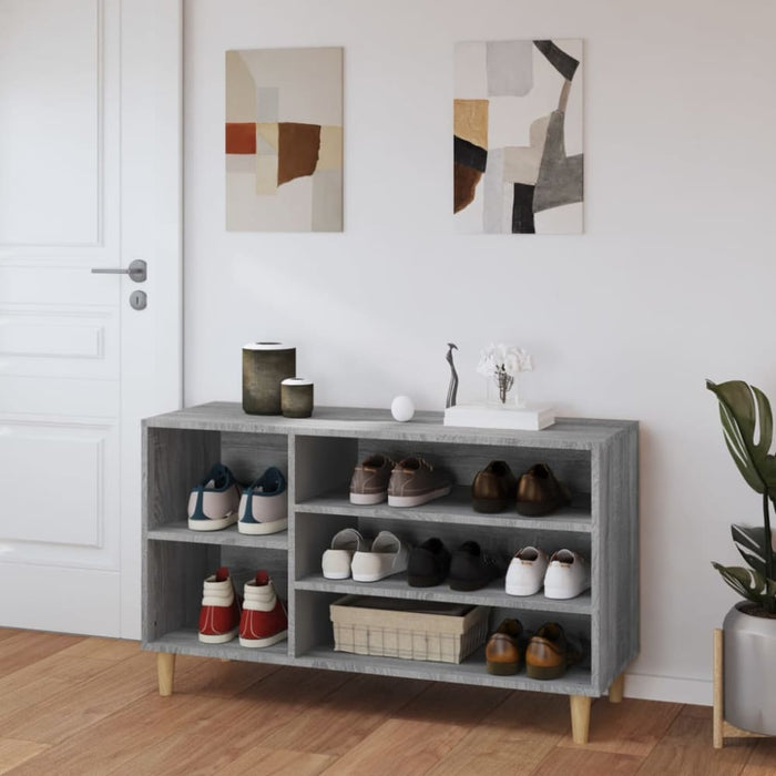 Shoe Cabinet Grey Sonoma 102x36x60 Cm Engineered Wood Nokial