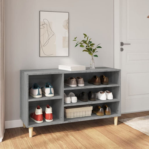 Shoe Cabinet Grey Sonoma 102x36x60 Cm Engineered Wood Nokial