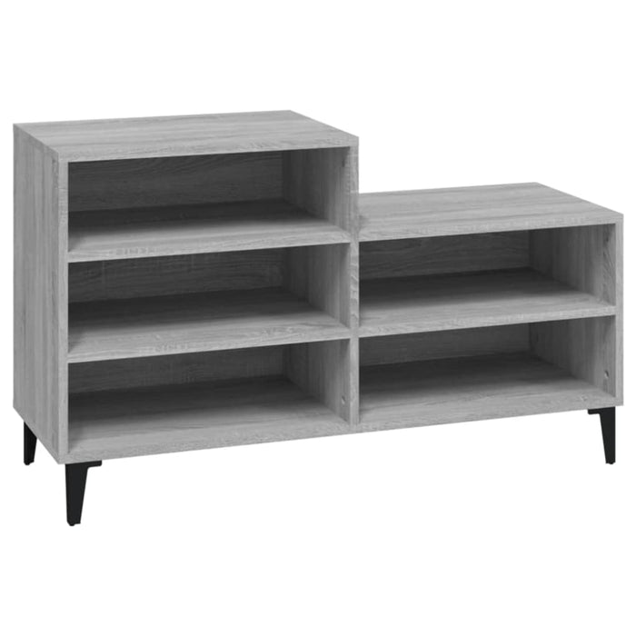 Shoe Cabinet Grey Sonoma 102x36x60 Cm Engineered Wood Nokitn