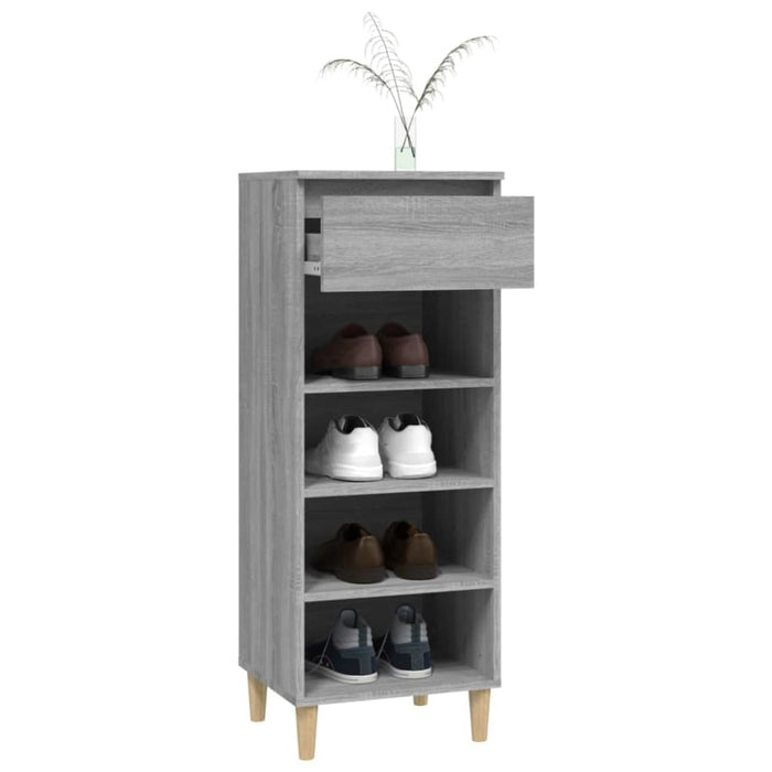 Shoe Cabinet Grey Sonoma 40x36x105 Cm Engineered Wood Nokiin