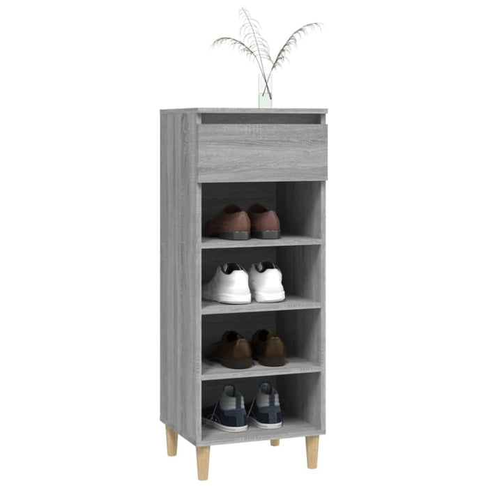 Shoe Cabinet Grey Sonoma 40x36x105 Cm Engineered Wood Nokiin