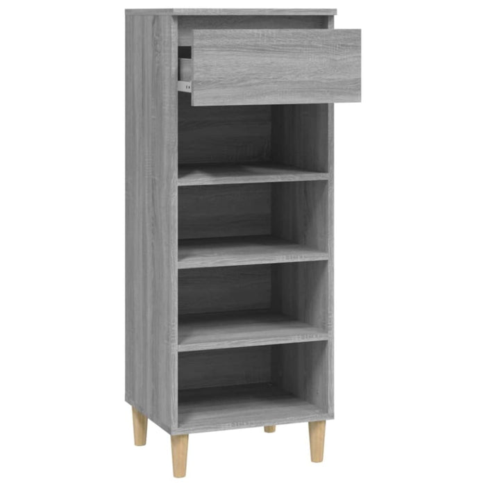 Shoe Cabinet Grey Sonoma 40x36x105 Cm Engineered Wood Nokiin