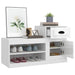 Shoe Cabinet High Gloss White 100x42x60 Cm Engineered Wood