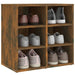 Shoe Cabinet Smoked Oak 52.5x30x50 Cm Nxbpbn