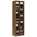 Shoe Cabinet Smoked Oak 54x34x183 Cm Engineered Wood Noptbb