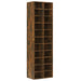 Shoe Cabinet Smoked Oak 54x34x183 Cm Engineered Wood Noptbb