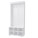 Shoe Cabinet Storage Rack Bench Hall Tree Coat White 180cm