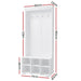 Shoe Cabinet Storage Rack Bench Hall Tree Coat White 180cm