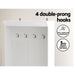 Shoe Cabinet Storage Rack Bench Hall Tree Coat White 180cm