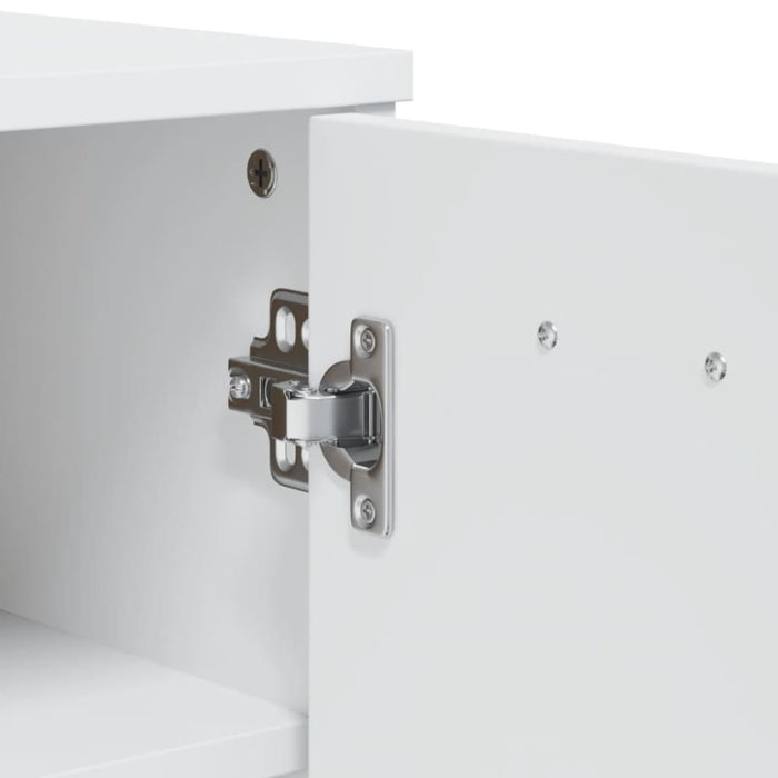 Shoe Cabinet Viken White Solid Wood Pine Tiakxt