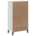 Shoe Cabinet Viken White Solid Wood Pine Tiakxt