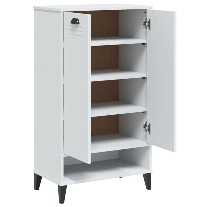 Shoe Cabinet Viken White Solid Wood Pine Tiakxt