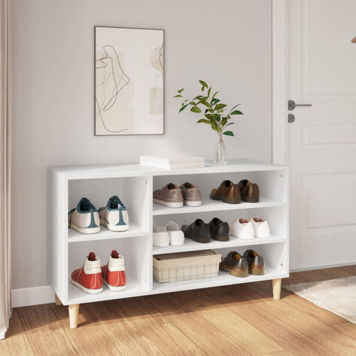 Shoe Cabinet White 102x36x60 Cm Engineered Wood Nokiab