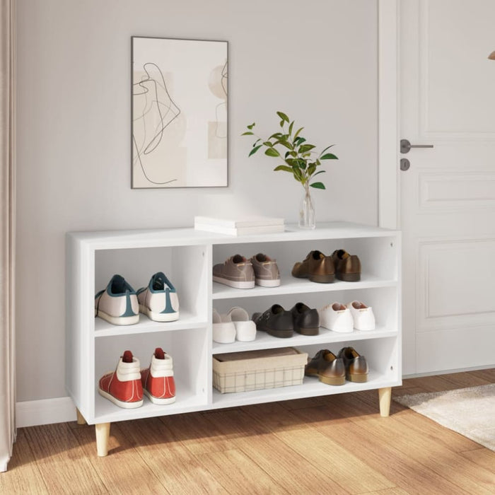 Shoe Cabinet White 102x36x60 Cm Engineered Wood Nokiab