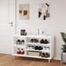 Shoe Cabinet White 102x36x60 Cm Engineered Wood Nokiab