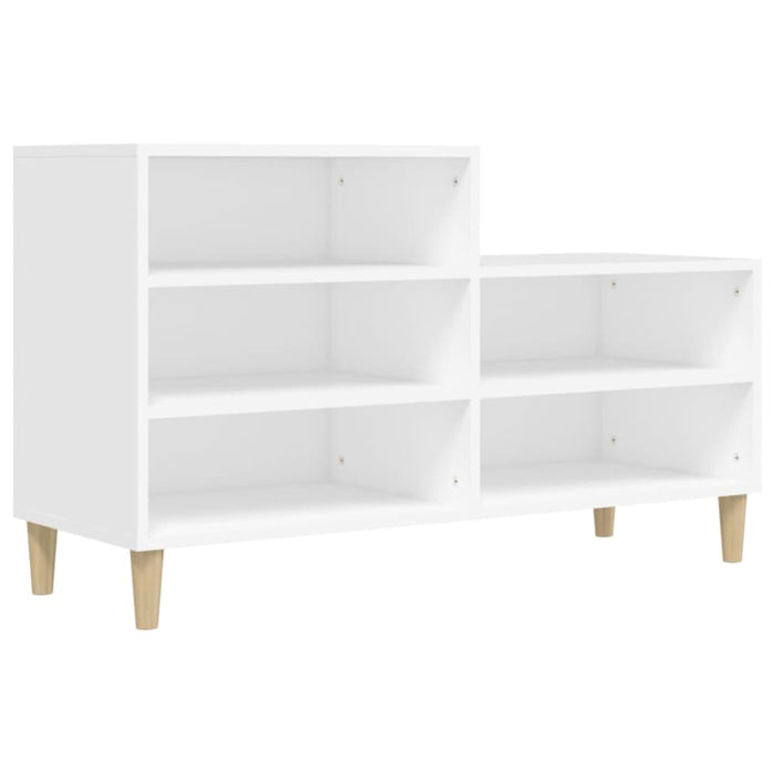 Shoe Cabinet White 102x36x60 Cm Engineered Wood Nokixa