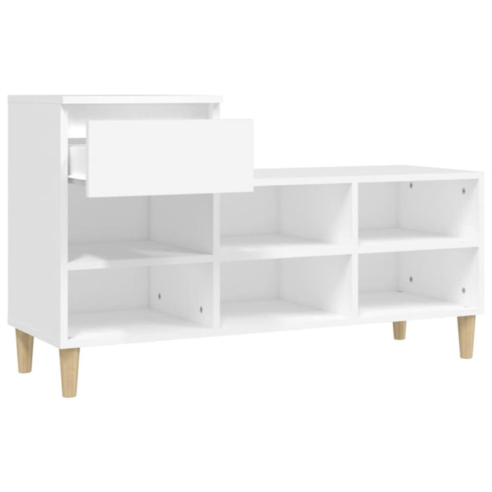 Shoe Cabinet White 102x36x60 Cm Engineered Wood Nxoxba