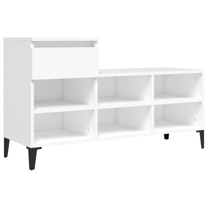 Shoe Cabinet White 102x36x60 Cm Engineered Wood Nxoxox