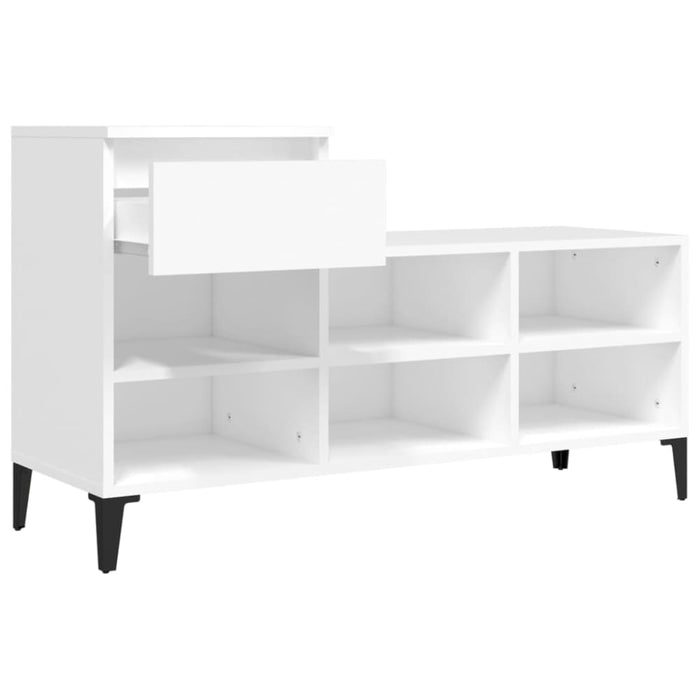 Shoe Cabinet White 102x36x60 Cm Engineered Wood Nxoxox