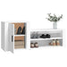 Shoe Cabinet White 130x35x54 Cm Engineered Wood Noliaa