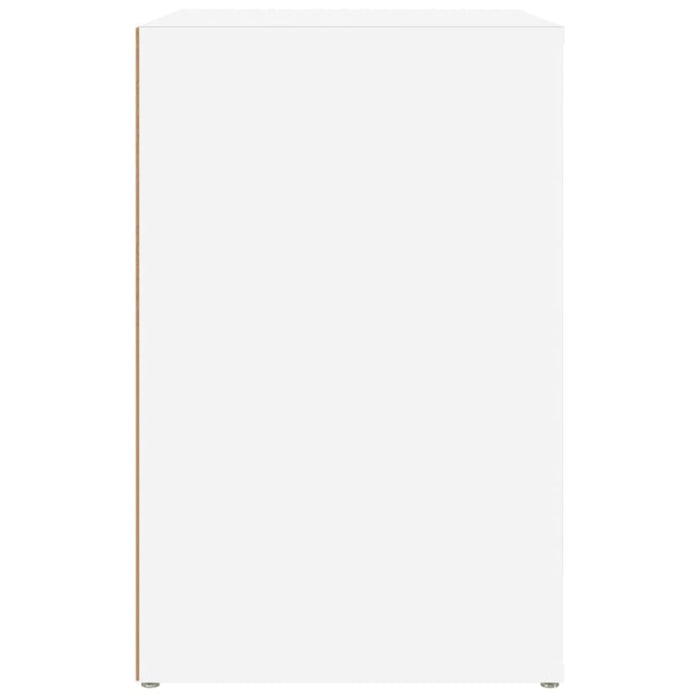 Shoe Cabinet White 130x35x54 Cm Engineered Wood Noliaa