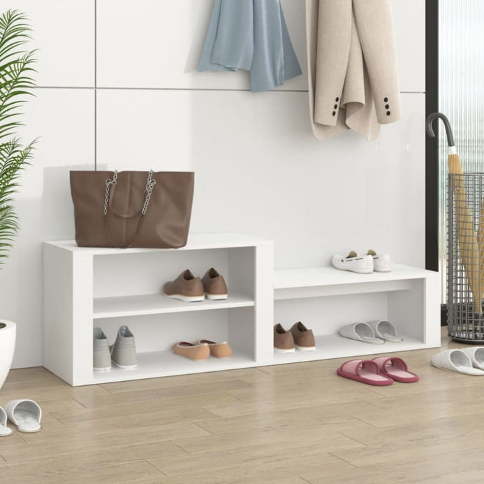 Shoe Cabinet White 150x35x45 Cm Engineered Wood Nolkox