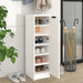 Shoe Cabinet White 30x35x100 Cm Engineered Wood Nooatb