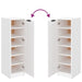 Shoe Cabinet White 30x35x100 Cm Engineered Wood Nooatb