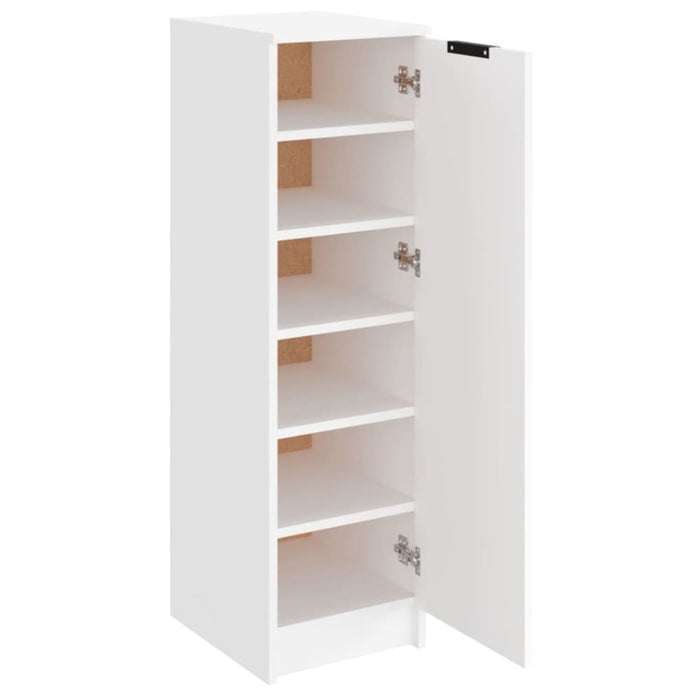 Shoe Cabinet White 30x35x100 Cm Engineered Wood Nooatb