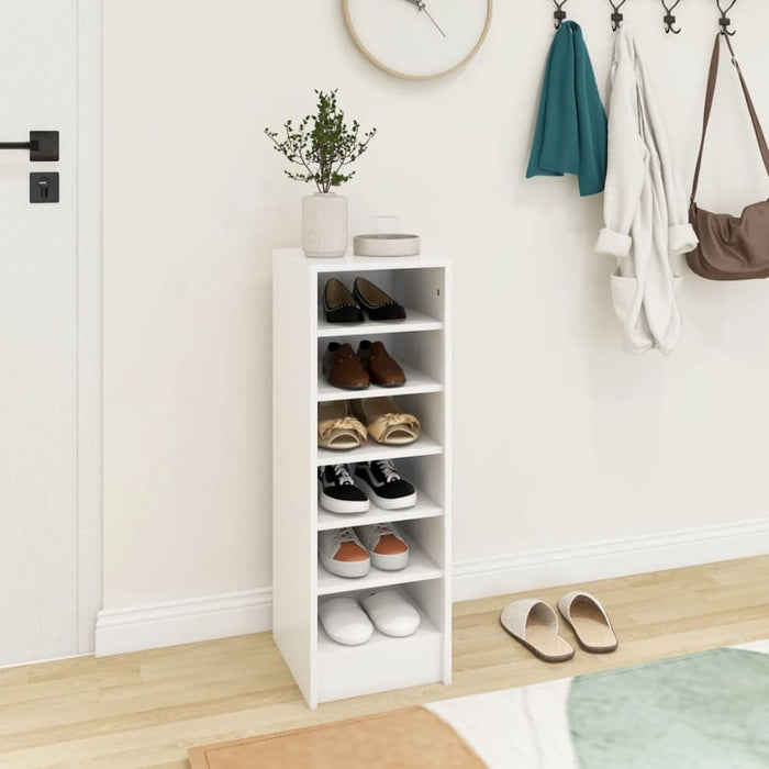 Shoe Cabinet White 31.5x35x90 Cm Engineered Wood Nbnkkk
