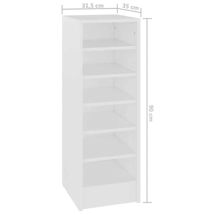 Shoe Cabinet White 31.5x35x90 Cm Engineered Wood Nbnkkk