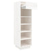 Shoe Cabinet White 34x30x105 Cm Solid Wood Pine Notppl