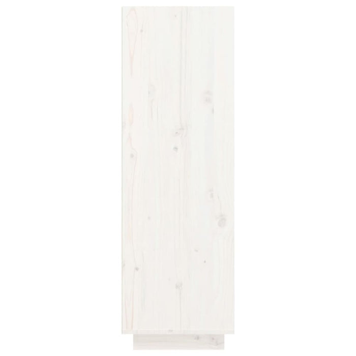 Shoe Cabinet White 34x30x105 Cm Solid Wood Pine Notppl