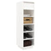Shoe Cabinet White 34x30x105 Cm Solid Wood Pine Notppl